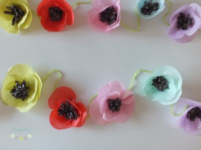 ghirlanda decorativa flori inspiratie petreceri tematice fetite Tinkerbell