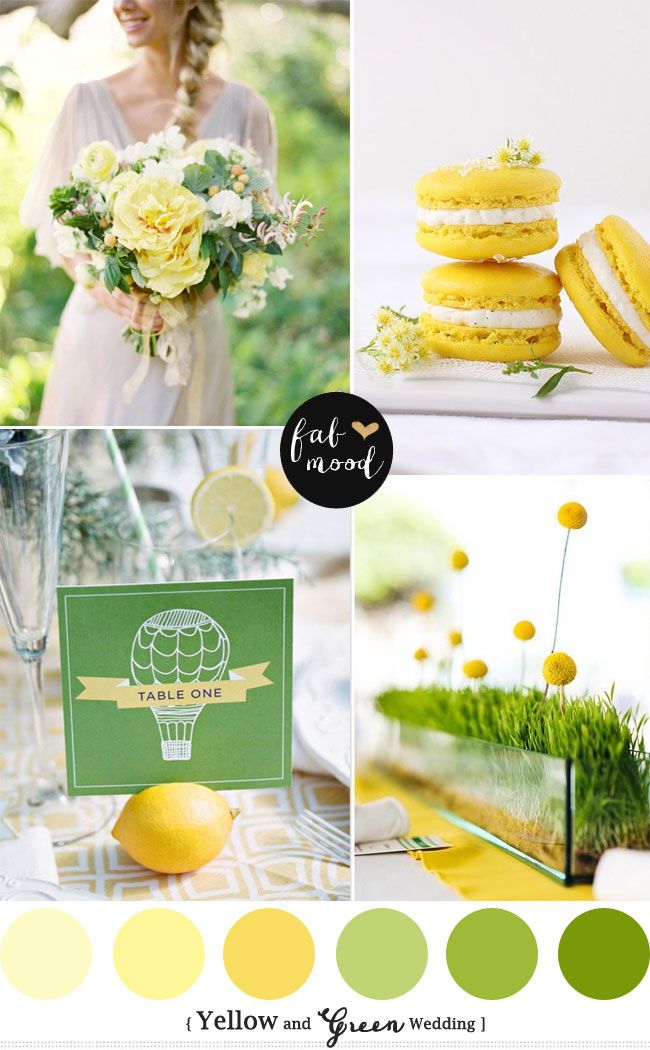 paleta de culori nunta vara inspiratie culori verde smarald verde fistic galben puternic intens galben pal lemon inspiration wedding
