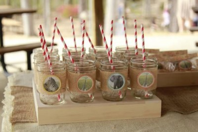 mason jars borcane rustice decor petrecere safari copii 3