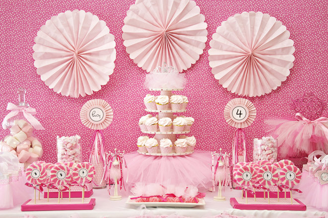 decoratiuni petrecere fetita balerina decor rozete roz pal decoratiuni candy bar petrecere aniversara