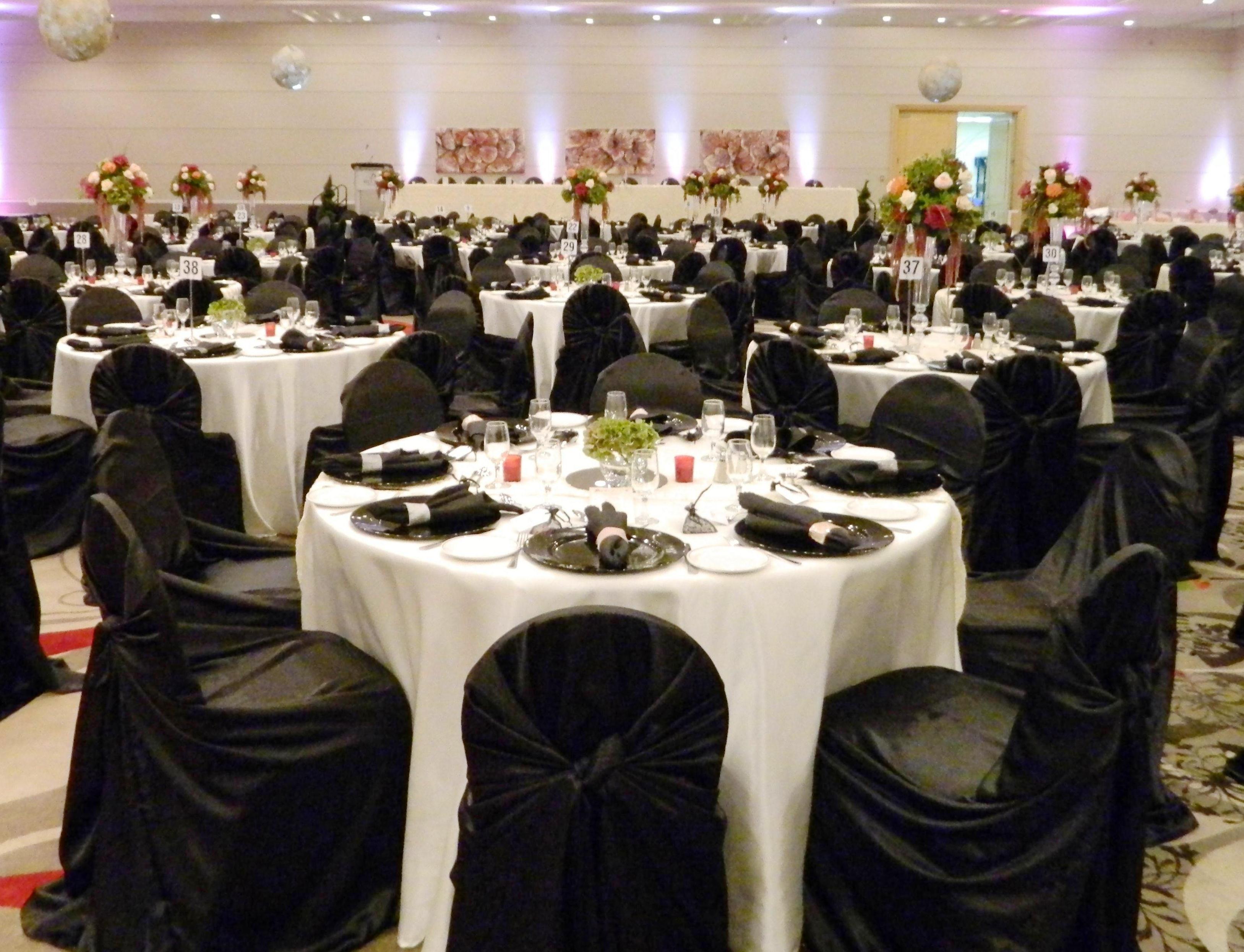 black and white corporate party