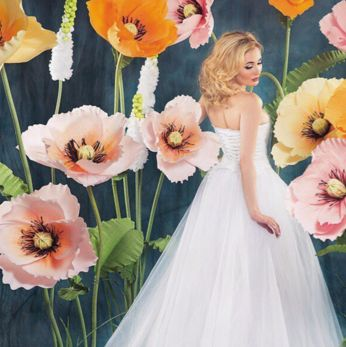 decor flori hartie maci colorati pastelati inspiratie sedinta foto bridal mireasa